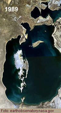 El mar de Aral en 1989