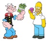 Popeye y Homer.