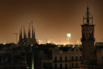 Barcelona a oscuras, hace un año.