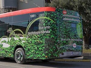 Primer autobús híbrido del mundo, en Barcelona