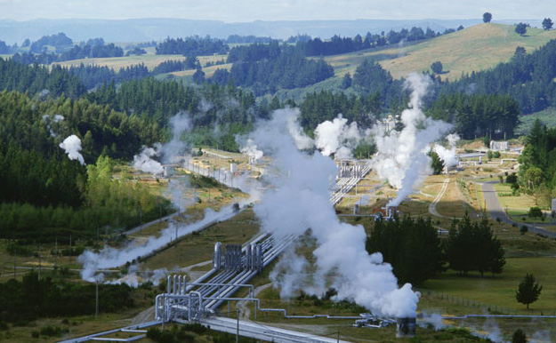 Central geotérmica en Nueva Zelanda